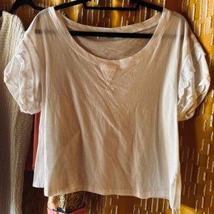 Free people white t-shirt